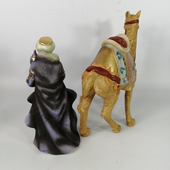 79525 Thomas Kinkade Nativity King Balthazar & Standing Camel Hawthorne Village - Picture 3 of 6